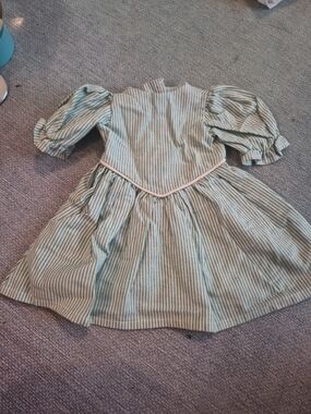 American Girl Green Striped Doll Dress